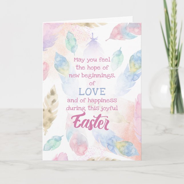 Easter - New Beginnings Blessing Holiday Card (Front)