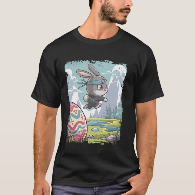 Easter Ninja Bunny Egg Hunt T-Shirt (Front)