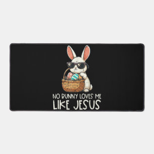 Easter No Bunny Loves Me Like Jesus Christian Desk Mat