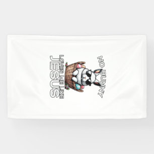 Easter No Bunny Loves Me Like Jesus Christian Men Banner