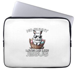 Easter No Bunny Loves Me Like Jesus Christian Men  Laptop Sleeve