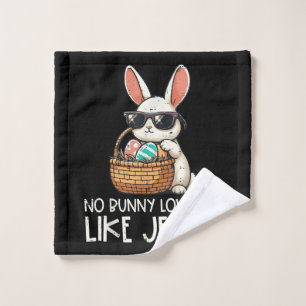 Easter No Bunny Loves Me Like Jesus Christian Wash Cloth