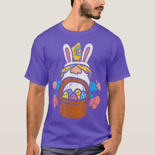 Easter Nordic Gnome Bunny Ears Eggs Basket Men Wom T-Shirt