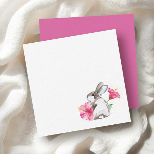 Easter Note Cards Cute Watercolor Bunny Rabbit