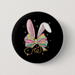 Easter Nurse Coquette Bow Stethoscope Bunny Scrub 6 Cm Round Badge