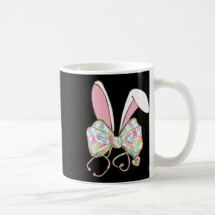 Easter Nurse Coquette Bow Stethoscope Bunny Scrub Coffee Mug