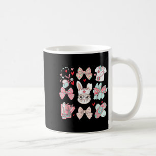 Easter nurse coquette bunny stethoscope bow rabbit coffee mug