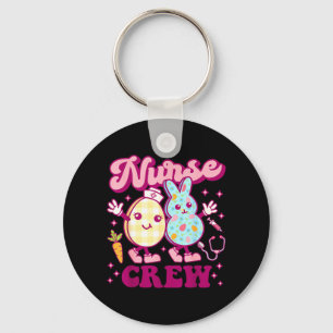 Easter Nurse Crew PEDS Groovy NICU Nurse Bunny Egg Key Ring