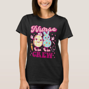 Easter Nurse Crew PEDS Groovy NICU Nurse Bunny Egg T-Shirt