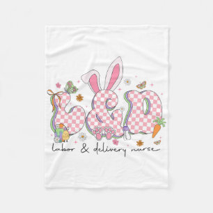 Easter Nurse Life Labour And Delivery Nicu Nursing Fleece Blanket