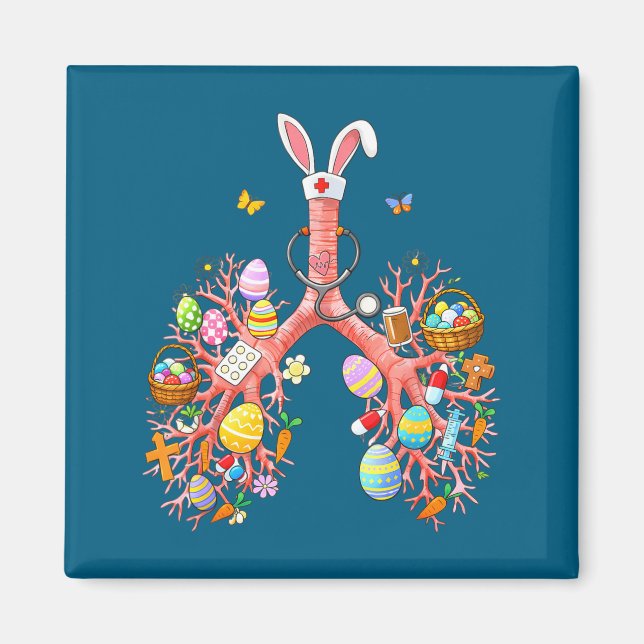 Easter nurse lung squad rt respiratory therapist magnet (Front)