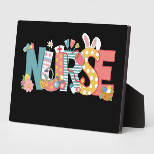 Easter Nurse Stethoscope Bunny Rabbit Eggs Plaque