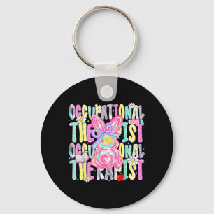 Easter Occupational Therapist Cute Colourful Sprin Key Ring