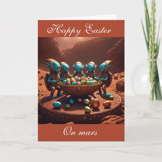 Easter on mars card (Front)
