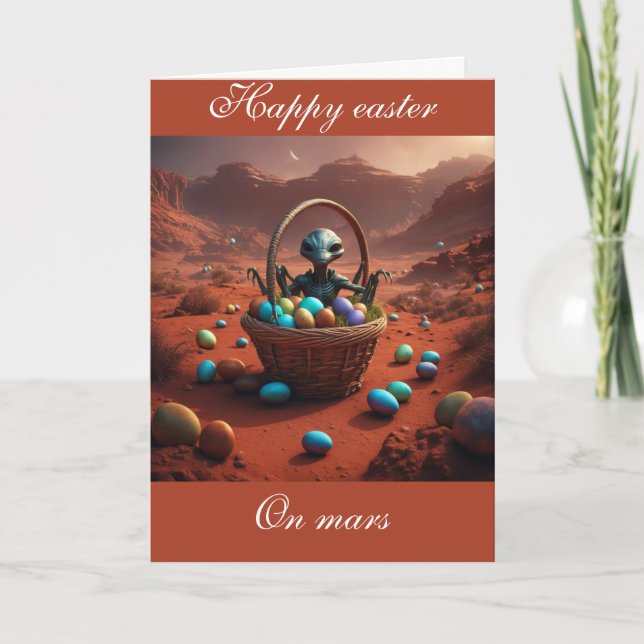 Easter on mars card (Front)