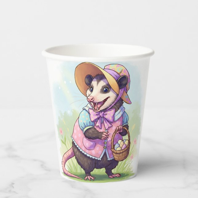Easter Opossum Paper Cups (Front)
