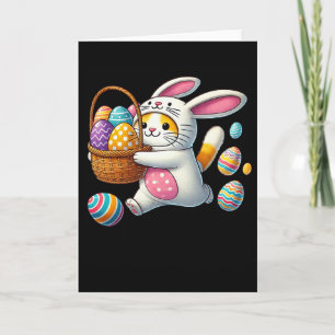 Easter Orange Cat Bunny Ears Funny Costume Kids Bo Card