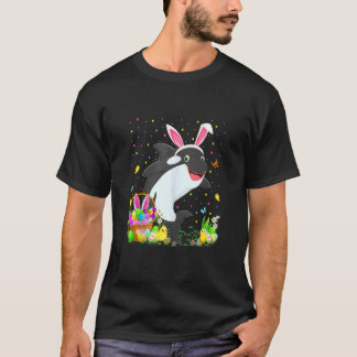 Easter Orca Fish Bunny Egg Hunting Orca Easter Sun T-Shirt