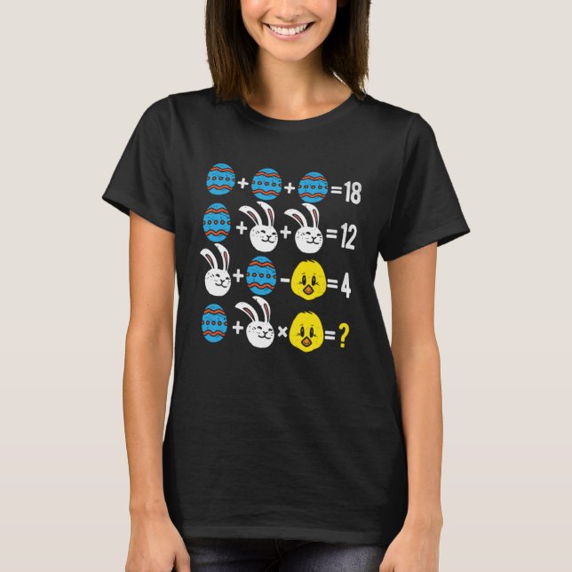 Easter Order of Operations Quiz Math Teacher easte T-Shirt (Front)