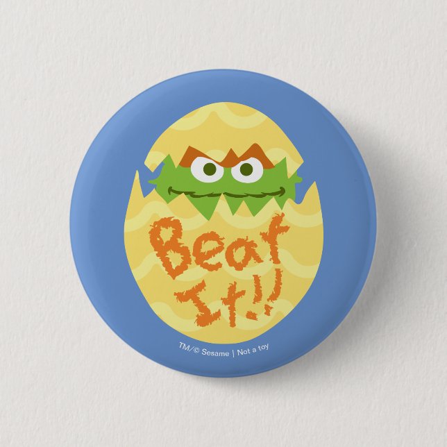 Easter Oscar the Grouch 6 Cm Round Badge (Front)