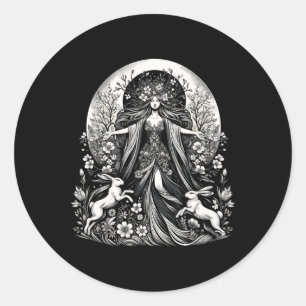 Easter Ostara Eostre Pagan Witchcraft Spring Moon Classic Round Sticker