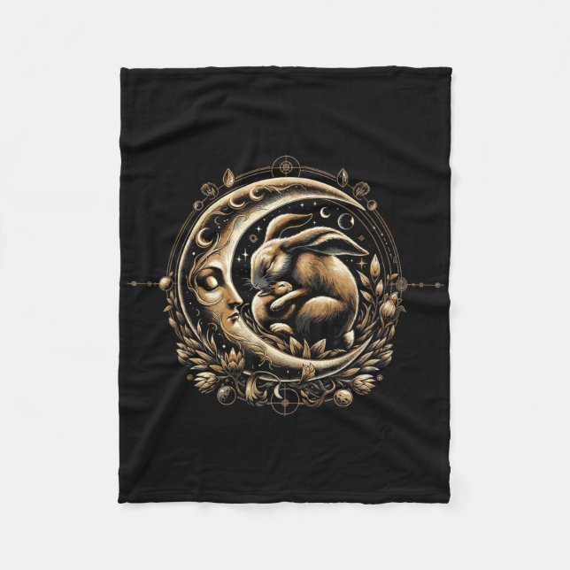 Easter Ostara Eostre Pagan Witchcraft Spring Moon  Fleece Blanket (Front)