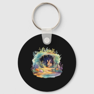 Easter Ostara Eostre Pagan Witchcraft Spring Moon  Key Ring