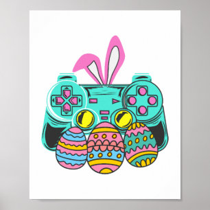 Easter Outfits Gaming Lover Women Girls Bunny Cute Poster