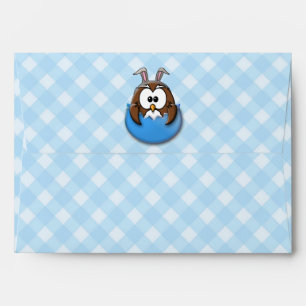 Easter owl - blue envelopes
