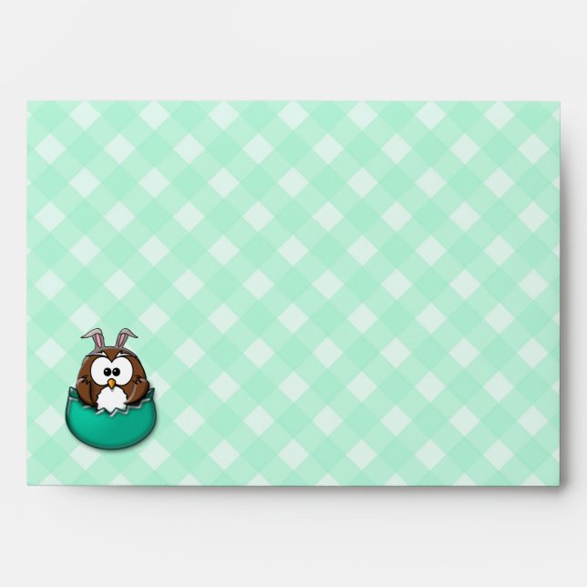 Easter owl - green envelope (Front)