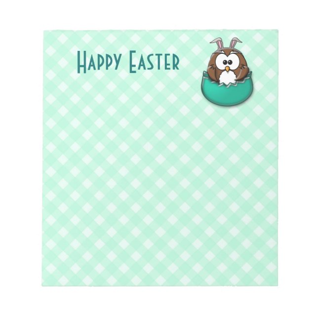 Easter owl - green notepad (Front)