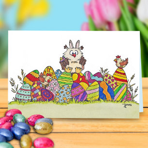 EASTER OWL greeting card by Nicole Janes