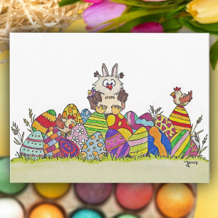 EASTER OWL postcard by Nicole Janes