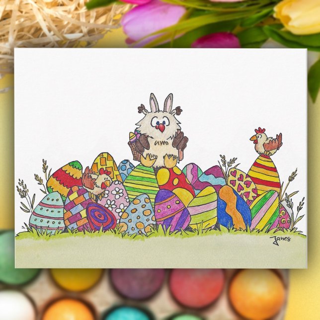 EASTER OWL postcard by Nicole Janes (Creator Uploaded)