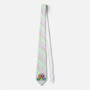 Easter owl - rainbow tie