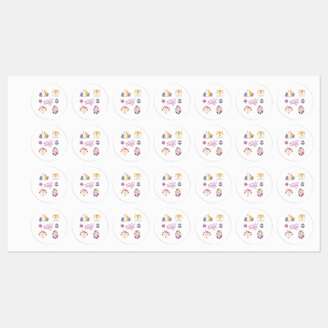 Easter package, Funny Easter Sticker (Sheet)