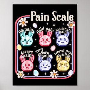 Easter pain scale nurse groovy pedriatric peds poster