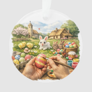Easter Painting Scene Ornament