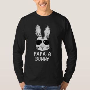 Easter Papa G Bunny Face With Sunglasses Easter Ma T-Shirt