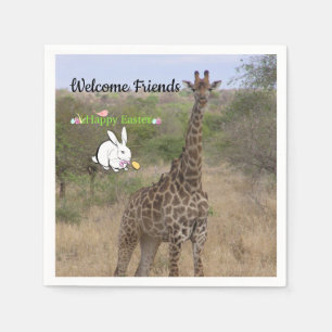 Easter Paper Napkins Giraffe