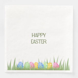 Easter Paper Napkins Pastel Egg Design