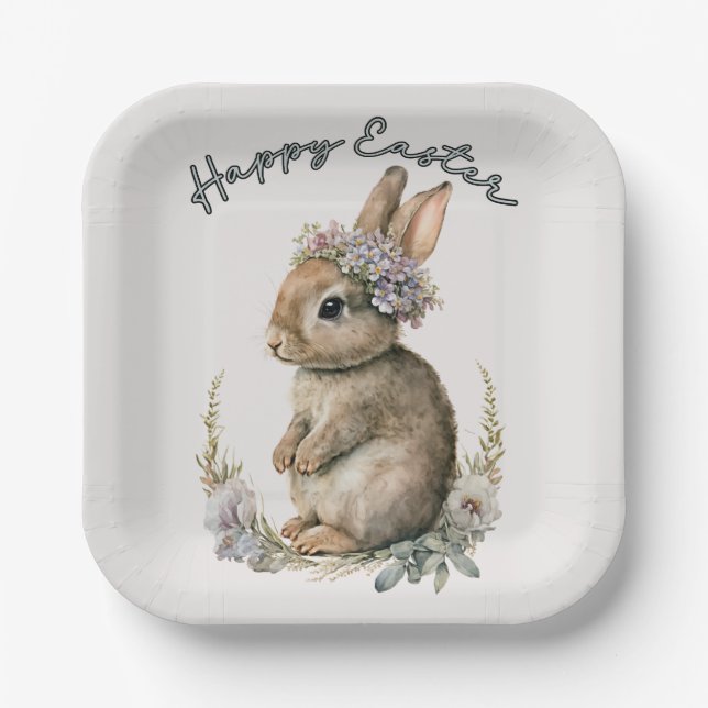 Easter Paper Plates, Cute Easter Plate (Front)