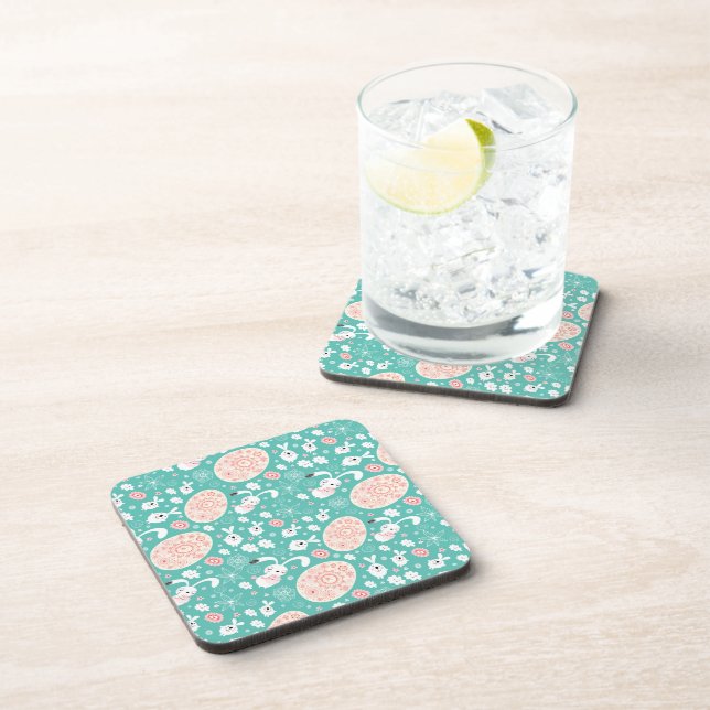 Easter Parade Cork-Backed Coasters (Right Side)