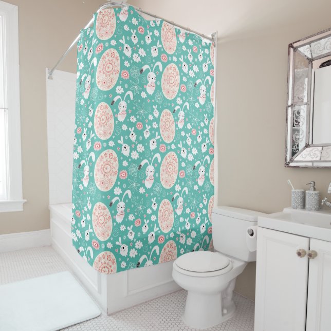 Easter Parade Shower Curtain (In Situ)