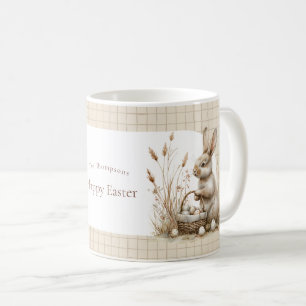 Easter Party Bunny Beige Boho Coffee Mug