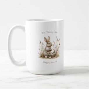 Easter Party Bunny Beige Boho Coffee Mug