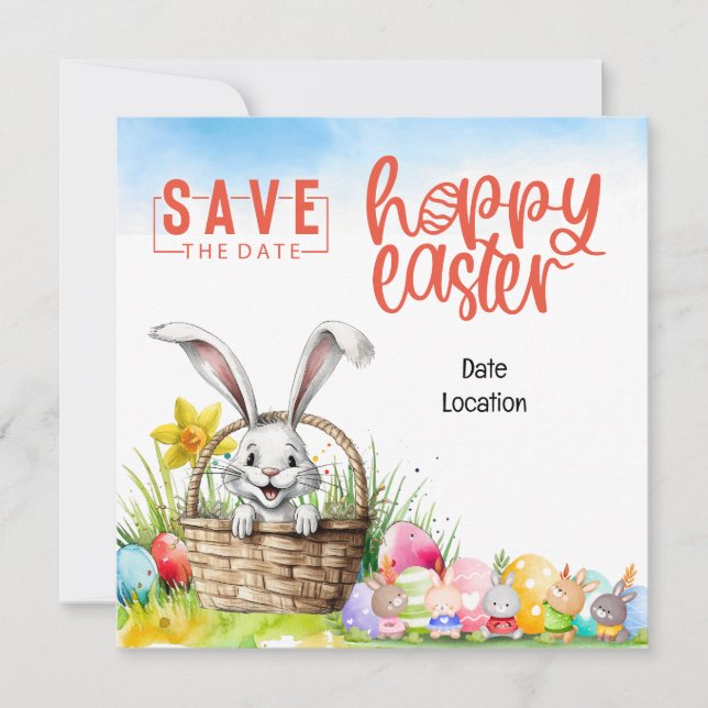 Easter Party Invitation card  (Front)