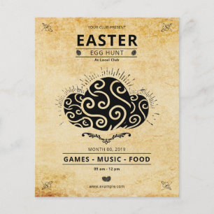Easter Party Invitation Template Flyer