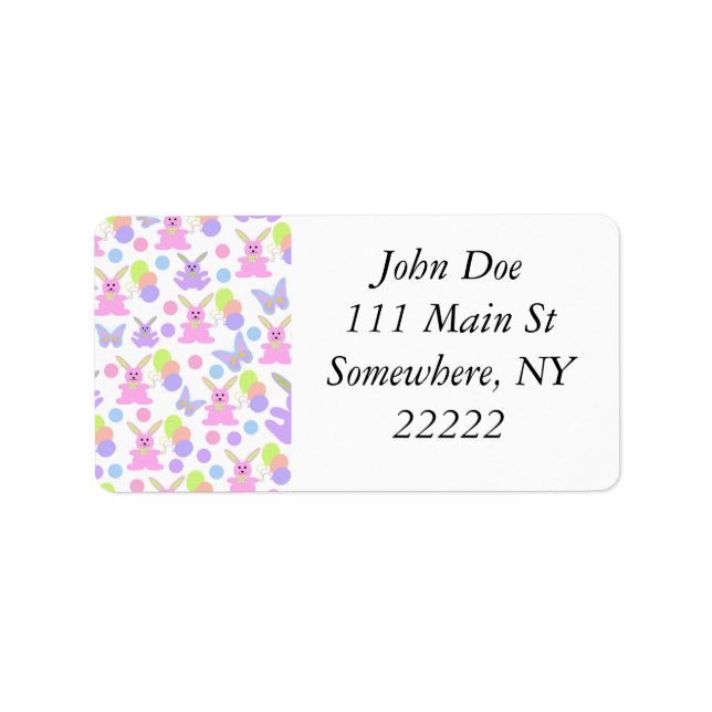 Easter Party Pattern Label (Front)