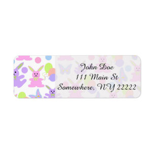 Easter Party Pattern Return Address Label